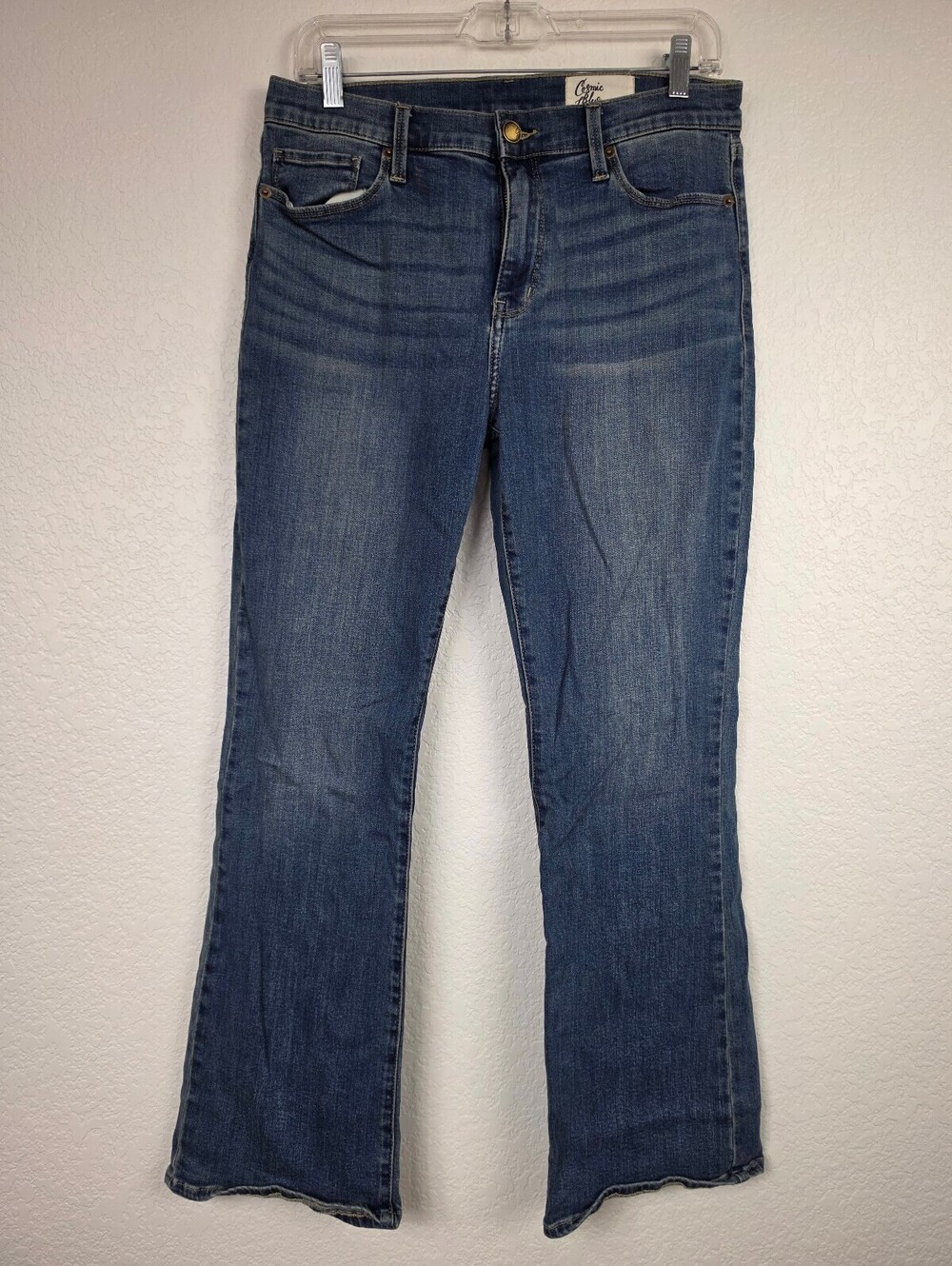 Cosmic Blue Love Women's Blue Denim Jeans Size 30